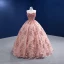 Charming Blushing Pink Appliques Sequins Prom Dresses Wedding Dresses 2022 With Cloak Ball Gown Strapless Sleeveless Backless Floor-Length / Long Formal Dresses