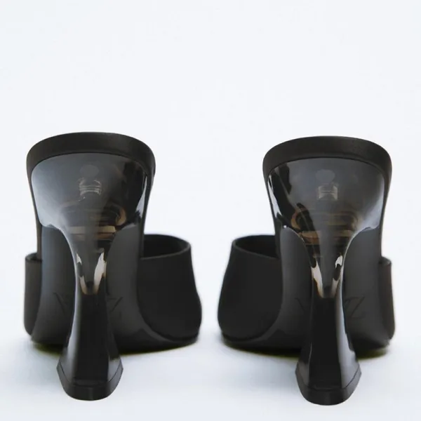 Fashion Black Casual Satin Womens Sandals 2022 9 cm Crystal Stiletto Heels Open / Peep Toe Sandals High Heels