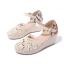 Fashion Summer Beige Street Wear Womens Sandals 2023 Ankle Strap 7 cm Wedges Round Toe Womens Shoes