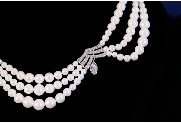 Vintage / Originale Blanche Perle Faux Diamant Alliage Mariage Colliers 2024 Accessorize