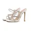 Charming Black Summer Evening Party Rhinestone Womens Sandals 2022 11 cm Stiletto Heels Open / Peep Toe Sandals High Heels