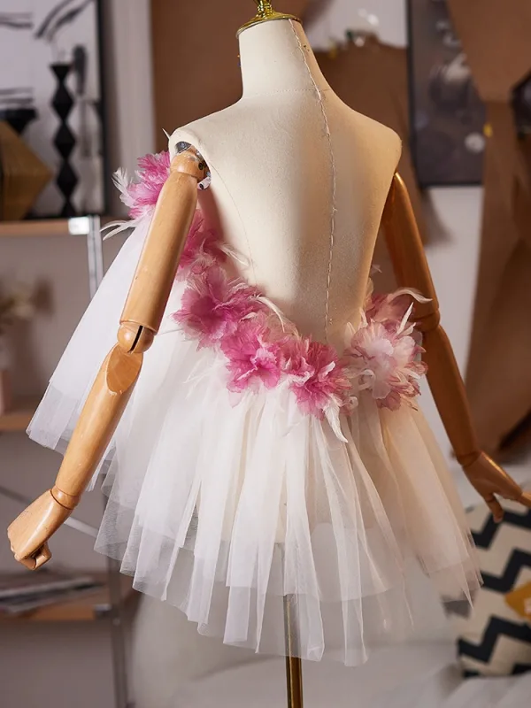 Chic / Beautiful White Appliques Prom shawl 2025 Tulle