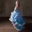 Charmant Himmelblau Perlenstickerei Pailletten Geburtstag Fallende Rüsche Blumenmädchenkleider Ballkleid 2025 Spaghettiträger Ärmellos Rückenfreies Asymmetrisch