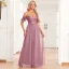 Chic / Belle Rougissant Rose Brodé Paillettes Robe De Bal 2024 Princesse Bretelles Spaghetti Sans Manches Dos Nu Longue Promo Robe De Ceremonie