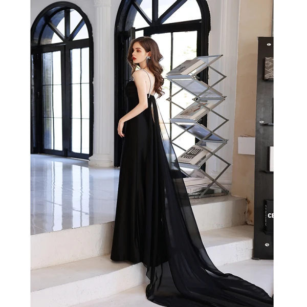 shape black satin wrap dress Black SATIN MINI WRAP DRESS S main image 0