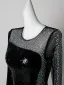 Sparkly Black Sequins Rhinestone Evening Dresses 2026 Trumpet / Mermaid Scoop Neck 3/4 Sleeve Floor-Length / Long Formal Dresses
