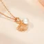 Chic / Beautiful Rose Gold Pearl Leaf Sterling Silver Necklaces Accessories 2023