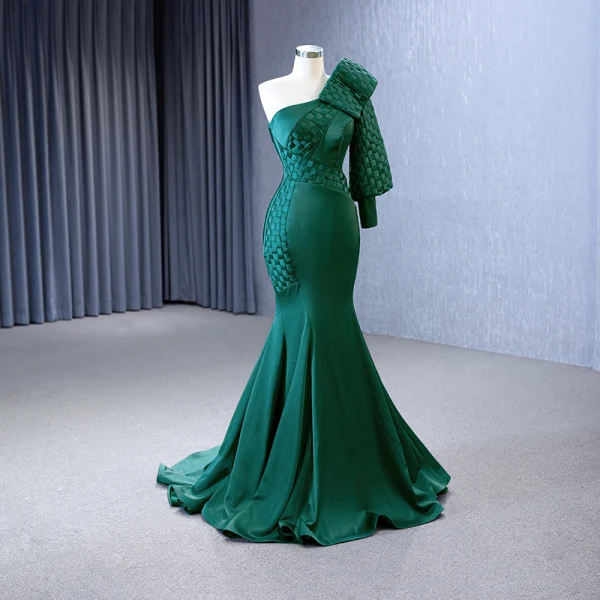 Vintage Retro High-end Dark Green Evening Dresses 2023 Trumpet Mermaid One-Shoulder Long Vintage Retro High-end Dark Green Evening Dresses 2023 Trumpet Mermaid One-Shoulder Long