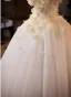 Chic / Belle Blanche Appliques Robe De Bal 2025 Robe Boule Bustier Sans Manches Dos Nu Longue Robe De Ceremonie