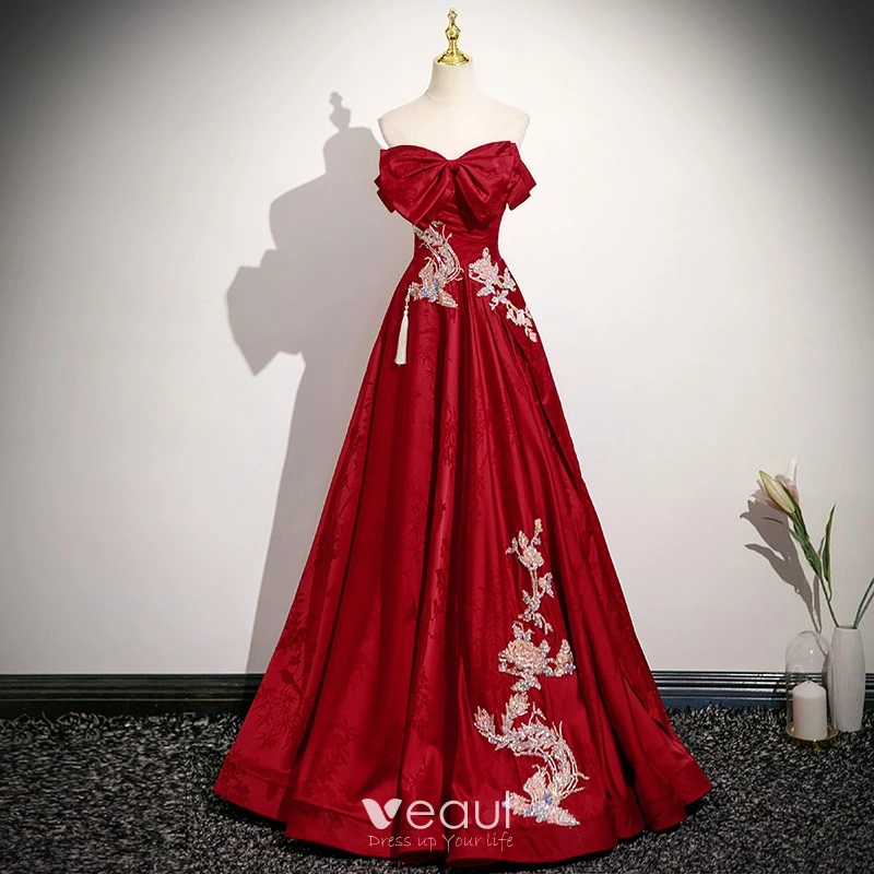 Stylish Strapless Lace Long Prom Dresses, A-line Beaded 2020 Newest Prom Dresses Stylish Strapless Lace Long Prom Dresses, A-line Beaded 2020 Newest Prom Dresses