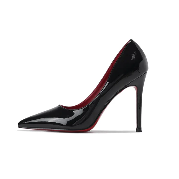 Sexy Noire Bureau OL Escarpins 2022 10 cm Talons Aiguilles À Bout Pointu Escarpins Talons Hauts