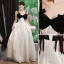 Fashion Ivory Prom Dresses 2022 A-Line / Princess Spaghetti Straps Sleeveless Backless Bow Floor-Length / Long Formal Dresses