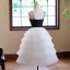 Vintage / Retro Black Beading Cascading Ruffles Graduation Dresses 2024 Ball Gown Spaghetti Straps Sleeveless Backless Bow Sash Tea-length Homecoming