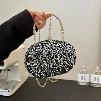 Chic Beautiful Silver Evening Party Sequins Clutch Bags 2025