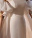 Schöne Beige Leichtes Brautkleider / Hochzeitskleider 2024 Meerjungfrau Spaghettiträger Geschwollenes Kurze Ärmel Rückenfreies Lange Hochzeit