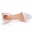 Charmant Weiß Perle Spitze Blumen Brautschuhe 2022 5 cm Stilettos Peeptoes Hochzeit Sandaletten Hochhackige