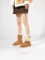 Confortable Marron Daim Vêtement de rue Hiver Bottes De Neige 2024 Cuir À Bout Rond Bottes Femme