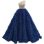 High-end Ocean Blue Rhinestone Ruffle Prom Dresses 2022 Ball Gown One-Shoulder Sleeveless Backless Floor-Length / Long Prom Formal Dresses