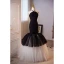 Unusual Black Evening Dresses 2023 Ball Gown Halter Sleeveless Backless Floor-Length / Long Evening Party Formal Dresses