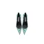Fashion Green Plaid Evening Party Pumps 2024 Leather 10 cm Stiletto Heels Pointed Toe Pumps High Heels