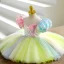 Colored Multi-Colors Sequins Short Party Dresses Flower Girl Dresses 2022 Ball Gown Scoop Neck Puffy Short Sleeve Flower Girl Dresses