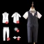 Navy Blue Striped 5-piece Boys Wedding Suits 2022 Short Sleeve Body Jewellery Pants Shirt Tie Vest