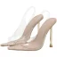 Sexy Transparent Fuchsia Street Wear Womens Sandals 2022 11 cm Stiletto Heels Open / Peep Toe Sandals High Heels