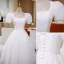 Simple Ivoire Couleur Unie Robe De Bal 2022 Princesse Encolure Carrée Manches Courtes Dos Nu Ceinture Noeud Longue Robe De Ceremonie