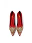 Chinese style Red Rhinestone Satin Wedding Shoes 2026 6 cm Stiletto Heels Pointed Toe Wedding Pumps