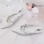 Chic / Beautiful White Leather Pearl Wedding Shoes 2022 5 cm Stiletto Heels Pointed Toe Wedding High Heels