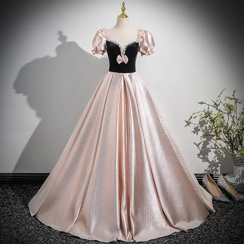 strapless open back dress Pink Velvet Rhinestone Bow Mini Dress – Modern Millie main image 1