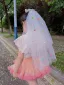 Chic / Beautiful White 0.5 m Wedding Veils 2025 Tulle