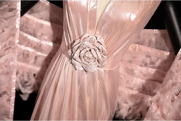 Sexy Rougissant Rose Faux Diamant Plumes Robe De Soirée 2024 Trompette / Sirène Titulaire Sans Manches Dos Nu Train De Balayage Soirée Robe De Ceremonie