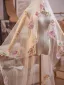 Chic / Beautiful Blushing Pink Lace Flower Prom shawl 2025 Tulle