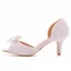 Sexy White Crystal Pearl Wedding Shoes 2023 6 cm Stiletto Heels Open / Peep Toe Wedding Sandals High Heels