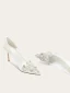 Élégant Blanche Faux Diamant Chaussure De Mariée 2024 Cuir 10 cm Talons Aiguilles À Bout Pointu Mariage Escarpins Talons Hauts