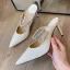 Charming Beige Rhinestone Evening Party Womens Sandals 2022 8 cm Stiletto Heels Pointed Toe Sandals High Heels