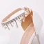 Charmant Perle Weiß Strass Brautschuhe 2022 Knöchelriemen 9 cm Stilettos Spitzschuh Hochzeit Hochhackige