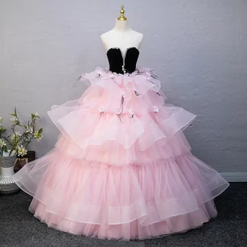 Heerlijk Blozen Roze Appliques Parel Rhinestone Cascading Ruches Galajurken 2025 Baljurk Strapless Mouwloos Ruglooze Lange Gala Gelegenheid Jurken