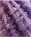 Schöne Lavendel Rüschen Ballkleider 2024 Ballkleid Off Shoulder Ärmellos Rückenfreies Sweep / Pinsel Zug Ball Festliche Kleider