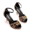 Charmant Schwarz Abend Strass Sandalen Damen 2023 Knöchelriemen 7 cm Stilettos Spitzschuh Sandaletten Hochhackige