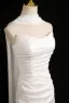 Modest / Simple Amazing / Unique White Wedding Dresses 2024 Trumpet / Mermaid Strapless Sleeveless Backless Sweep Train Wedding