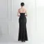 Scintillantes Rougissant Rose Paillettes Fendue devant Robe De Soirée 2024 Trompette / Sirène Bustier Gland Sans Manches Dos Nu Longue Soirée Robe De Ceremonie