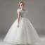 Fashion White Star Sequins Lace Butterfly Wedding Flower Girl Dresses 2023 Ball Gown Scoop Neck Short Sleeve Floor-Length / Long