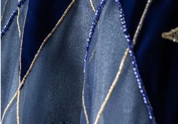 Fashion Navy Blue Star Beading Prom Dresses 2025 A-Line / Princess Spaghetti Straps Sleeveless Backless Floor-Length / Long Prom Formal Dresses