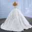 High End Weiß Perlenstickerei Pailletten Brautkleider / Hochzeitskleider 2022 Ballkleid Off Shoulder Ärmellos Rückenfreies Lange Hochzeit