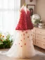 Chic / Belle Bordeaux Appliques Robe De Bal 2025 Princesse Col Haut Sans Manches Dos Nu Train De Balayage Tulle Robe De Ceremonie