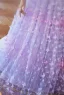 Blumenfee Lavendel Schmetterling Ballkleider 2024 Ballkleid Off Shoulder Ärmellos Rückenfreies Lange Ball Festliche Kleider