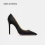 Modest / Simple Green Office OL Satin Pumps 2024 10 cm Stiletto Heels Pointed Toe Pumps High Heels