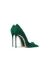 Vintage / Retro Dark Green Prom Bow Pumps 2024 Leather 10 cm Stiletto Heels Pointed Toe Pumps High Heels